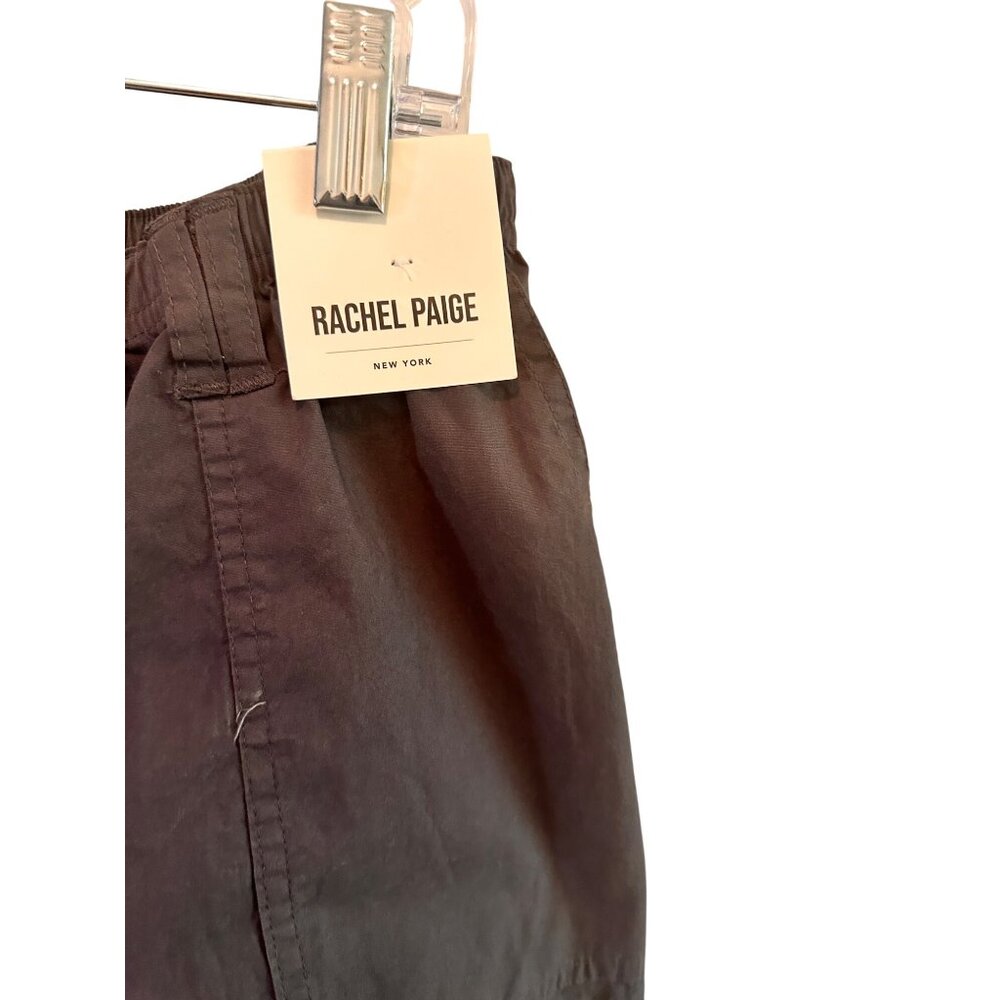 Rachel Paige L Utility Cargo Pants Gray Lightweight Back Elastic Waist D-Rings - Picture 11 of 14